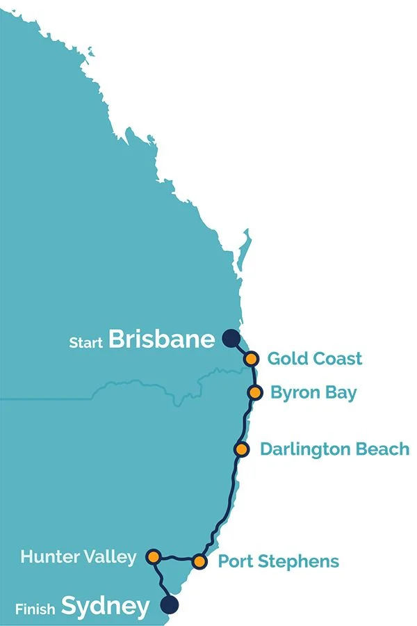 Brisbane to Melbourne Tour